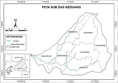 Gambar (Figure) 1. Peta lokasi penelitian di Sub DAS Keduang Kabupaten... | Download Scientific ...