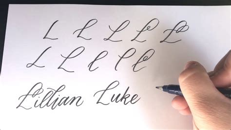 Calligraphy Letter L Lowercase