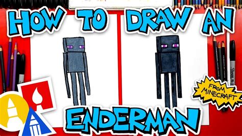 How To Draw An Enderman From Minecraft - YouTube