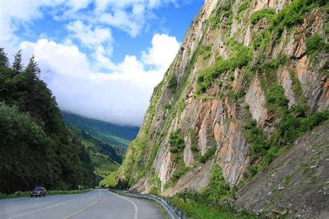 Scenic highway in Alaska stock photo. Image of canyon - 5930238