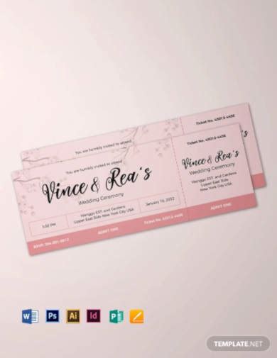 18+ Best Wedding Ticket Templates in AI | InDesign | Word | Pages | PSD ...