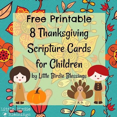 Little Birdie Blessings : Free Children's Printable Thanksgiving Scriptures