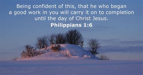 Philippians 1:6 - Bible verse - DailyVerses.net