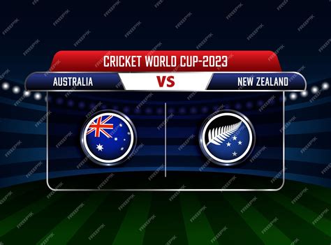 Premium Vector | Australia vs New Zealand cricket world cup 2023