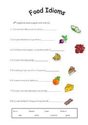 English worksheets: Food Idioms