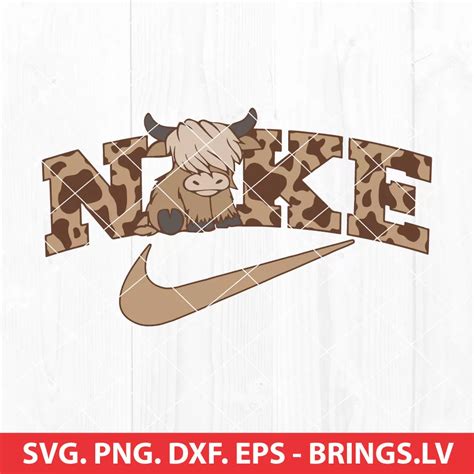 Nike Cow Print SVG | Nike Highland Cow SVG | Nike Logo SVG