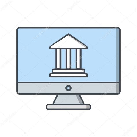 Internet Banking Vector Icon Sign Icon Vector Illustration Personal Commercial — Stock Vector ...