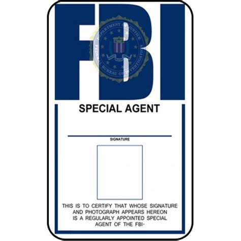 Printable Fbi Badge Template