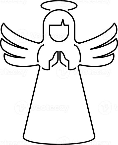 christmas angel outline icon 27173576 PNG