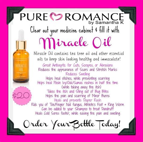 Our miracle oil really IS a miracle oil! It is designed to heal, and it ...