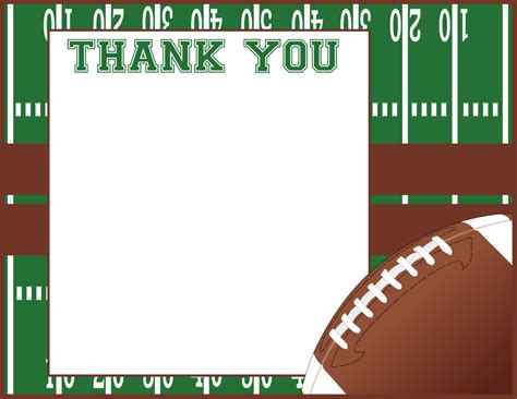 Football Thank You Card Football Thank You Note Instant