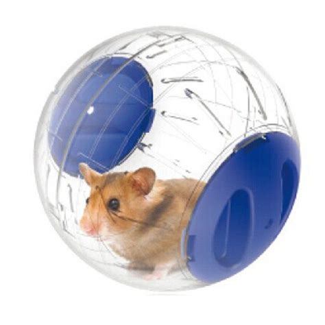 BleuMoo 1 Pcs Plastic Pet Exercise Ball Animals Mice Hamster Gerbil Safe Jogging Play Cage blue ...