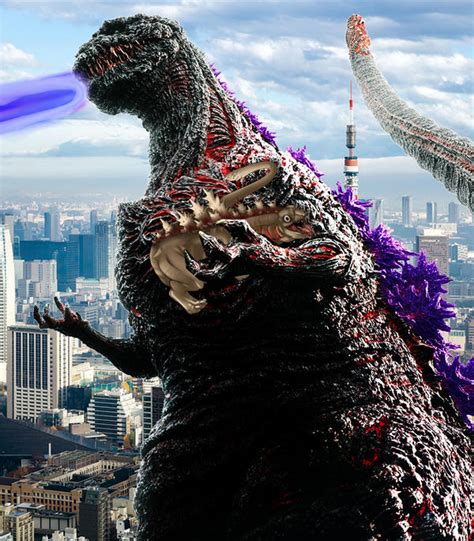 Shin Godzilla holding Kamata-Kun in Tokyo by asianguyoftoday on DeviantArt