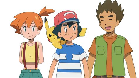 Misty, Ash, and Brock Render by AshleyTheSkitty on DeviantArt