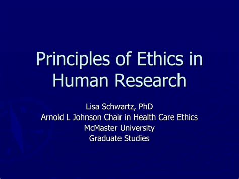 Ethics in Human Research