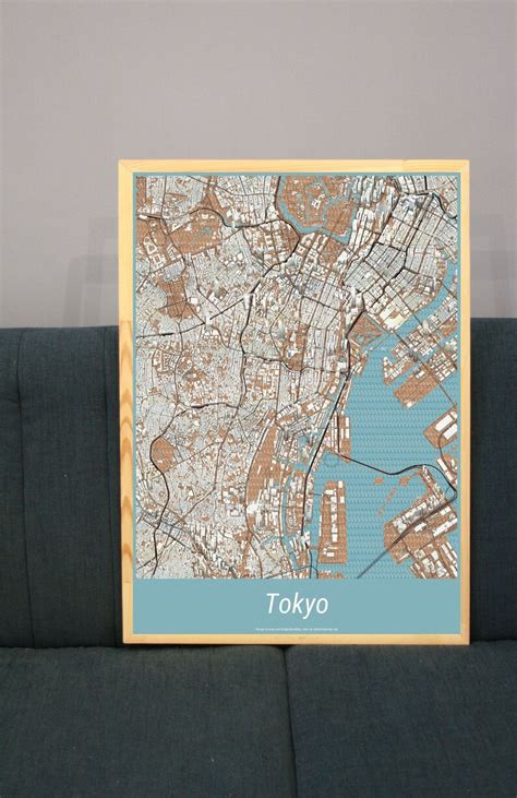 Map of Tokyo, Map Poster, Poster Map Gift, Special Design - Etsy