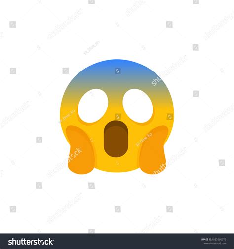 OMG Gesicht Emoji. Cute Ghost Symbol.: Stock-Vektorgrafik (Lizenzfrei ...