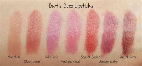 Burt’s Bees Lipstick Swatches and Review | Lab Muffin Beauty Science