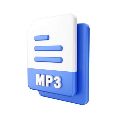 3d file MP3 icon illustration 22597207 PNG