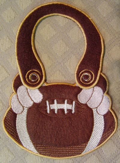 Football in the hoop bib - embroidery design from SmartNeedle | Ith machine embroidery, Ith ...