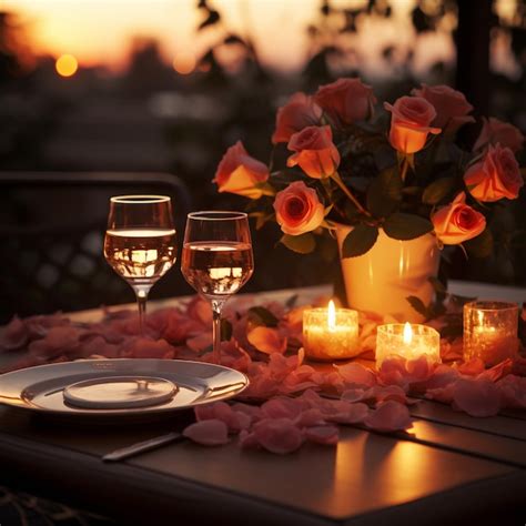 Premium Photo | Candlelight Dinner