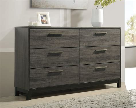 Amazon.com: Roundhill Furniture Ioana 187 Antique Grey Finish Wood 6 Drawers Dresser, Dresser ...