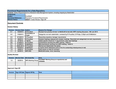 Requirements Gathering Template Checklist