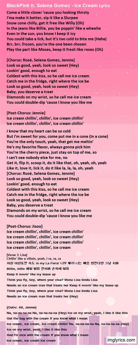 BLACKPINK & Selena Gomez - Ice Cream Lyrics 2020