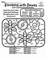 Color By Dewey Decimal Number  Blooming With Coloring sketch template
