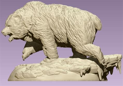 Bear Sculpture 3D print model 3D model 3D printable | CGTrader