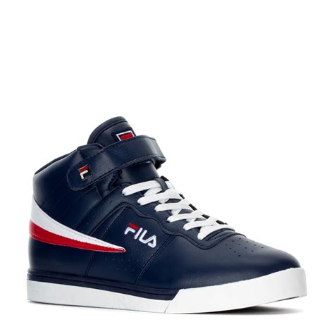 FILA - Fila Vulc 13 Mid Plus Mens Navy White Red High Top Fashion Sneaker Shoes - Walmart.com ...