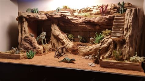 Model Of A Desert Scene Background, Bearded Dragon Habitat Picture ...