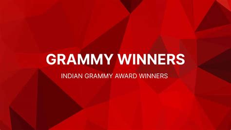 List of Indian Grammy Award Winners - AspiringYouths