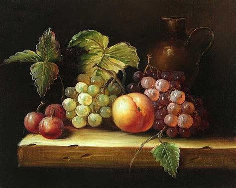 classical still life paintings | Classic Fruit Still Life - Cuisine, oil paintings on canvas ...