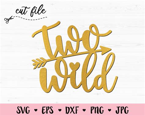 Two Wild SVG Cut File Second Birthday Cake Cupcake Topper - Etsy