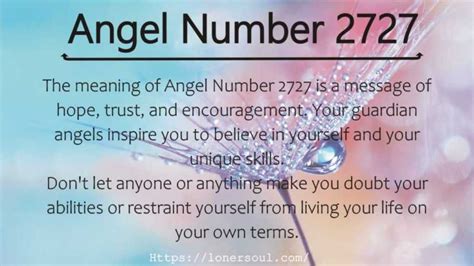 Discover the Meaning of 2727 Angel Number