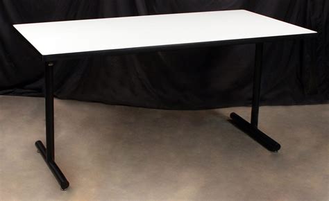 WCI Used 5 Foot T Leg White Folding Table | National Office Interiors and Liquidators