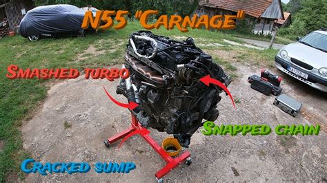 Broken N55 engine teardown part 1 - YouTube