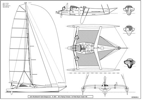 40 ft Racing Trimaran | Boat plans, Boat, Sailboat design