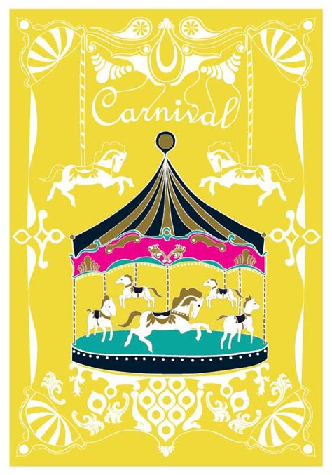 Merry-Go-Round Print | Carnival art, Art for kids, Sweet drawings