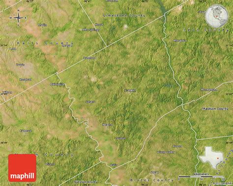 Satellite Map of Robertson County