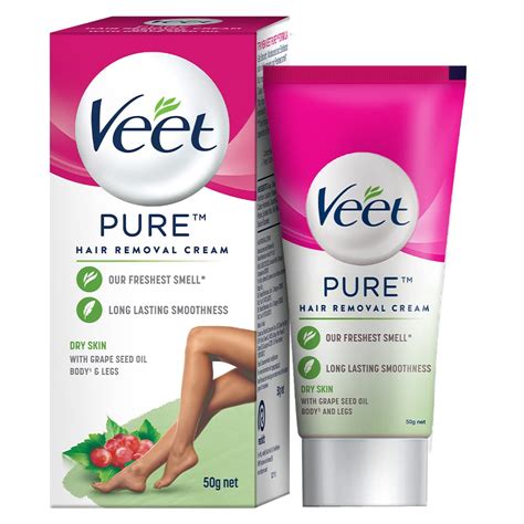 Buy Veet Pure Hair Removal Cream for Women With No Ammonia Smell, Dry Skin - 50g | Suitable for ...