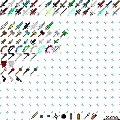 Xeno's Weapons Item Pack [WIP] - Textures and skins - Mine-imator forums