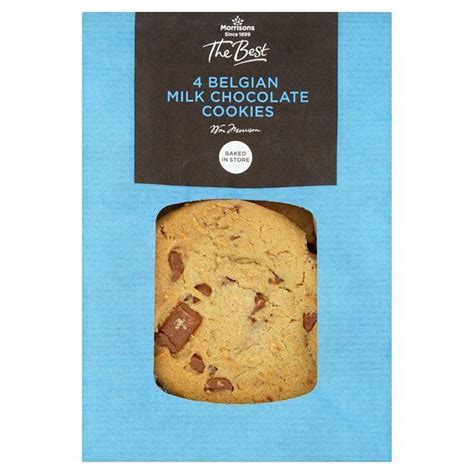 Morrisons: Morrisons The Best Belgian Milk Chocolate cookies 4 per pack(Product Information ...