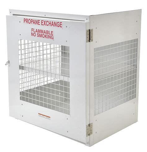 Gas Cylinder Cabinet: Liquid Propane Gas, 12 Vertical Cylinders, 40 in x 32 1/8 in x 44 1/8 in ...