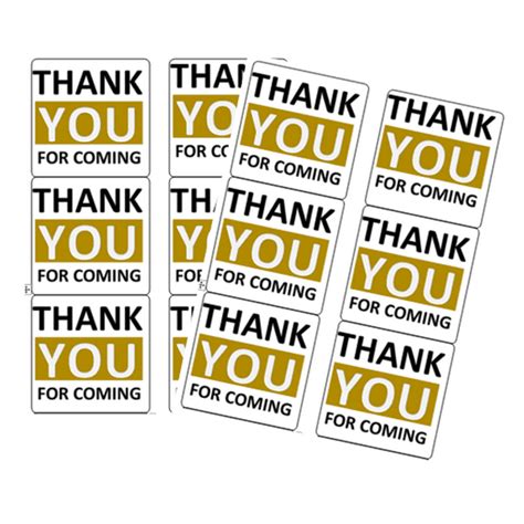 120ct Thank You For Coming Stickers -Gold Tone - Walmart.com - Walmart.com