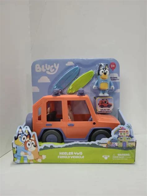 BLUEY HEELER 4WD Family Vehicle with Bluey Fits 4 characters Includes ...