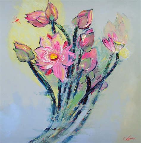 Flower Paintings | 75+ Vietnamese Floral Paintings - Nguyen At Gallery