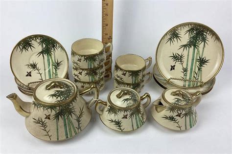 Japanese Satsuma Tea Set, Signed