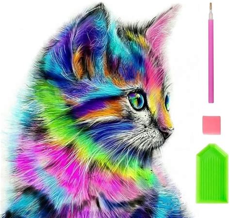 5D Paint by Numbers Cat Diamond Painting Kit for Kids & Adults - Walmart.com - Walmart.com